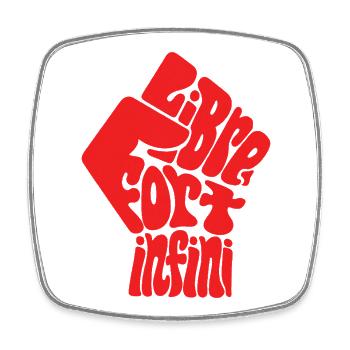 LIBRE FORT hom - let's talk - Magnet carré - blanc - Devant
