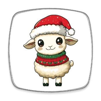 Noël de Noël mouton - Magnet carré - blanc - Devant