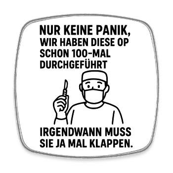 Operation Motivation  - Viereckiger Kühlschrankmagnet - Weiß - Vorne
