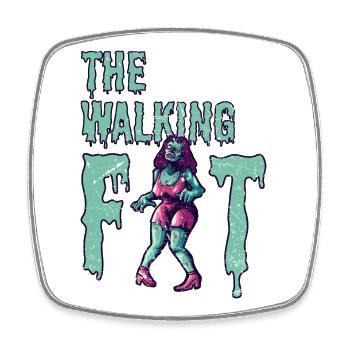 Fat Zombie Woman - Square fridge magnet - white - Front
