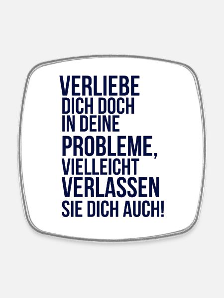 about going wild - fall in love with your problem - Square fridge magnet - white