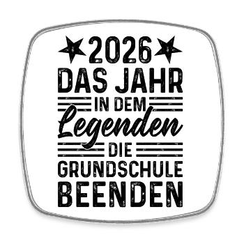 2026 Year Legends End Primary School - Square fridge magnet - white - Front