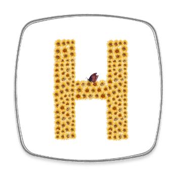 Dancing Sunflowers - Square fridge magnet - white - Front