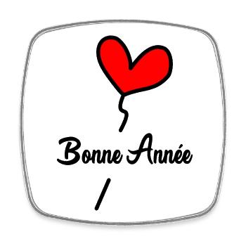 HAPPY NEW YEAR. NEW YEAR'S EVE. NEW YEAR - Square fridge magnet - white - Front
