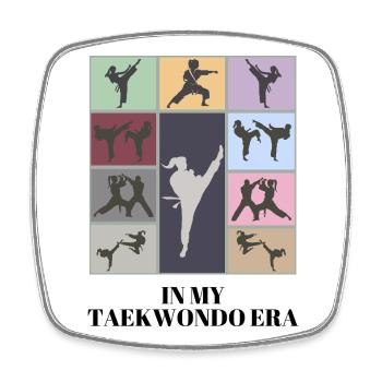 In meiner Taekwondo-Ära - Viereckiger Kühlschrankmagnet - Weiß - Vorne