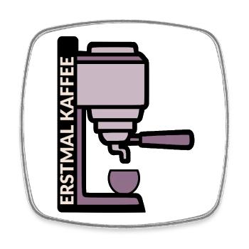 Cafetière à espresso Café - Magnet carré - blanc - Devant