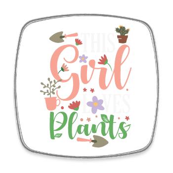 Garden & Plant Lovers Gifts - Square fridge magnet - white - Front