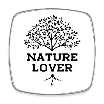 Naturliebhaber Geschenk Baum Natur Wandern  - Viereckiger Kühlschrankmagnet - Weiß - Vorne
