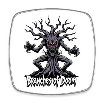 Branches of Doom – Dämonischer Baumgeist - Viereckiger Kühlschrankmagnet - Weiß - Vorne