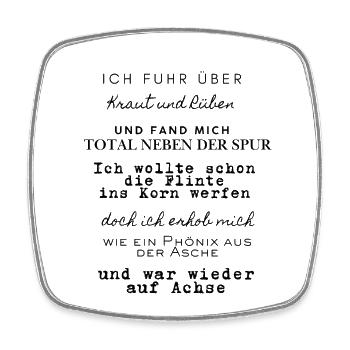 Kraut und Rüben - Viereckiger Kühlschrankmagnet - Weiß - Vorne