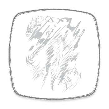 Abstract Art Background - Grey - Square fridge magnet - white - Front