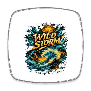 Wild Storm Sea-like Kraft - Viereckiger Kühlschrankmagnet - Weiß - Vorne