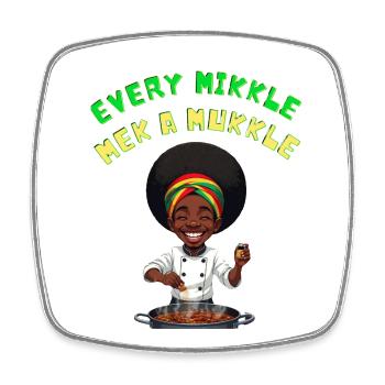 Every Mikkle Mek A Mukkle  - Square fridge magnet - white - Front