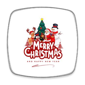 Merry Christmas | Festive Holiday Apparel & Gifts - Square fridge magnet - white - Front