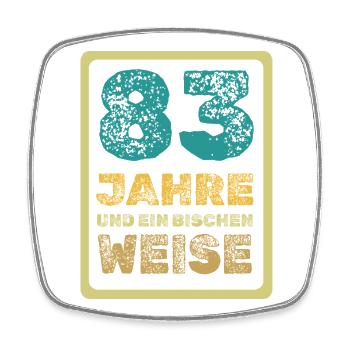 Age 83 - Square fridge magnet - white - Front