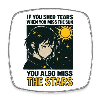 Miss the stars - Square fridge magnet - white - Front