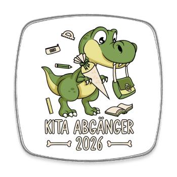 Daycare Graduate 2026 Dinosaur - Square fridge magnet - white - Front
