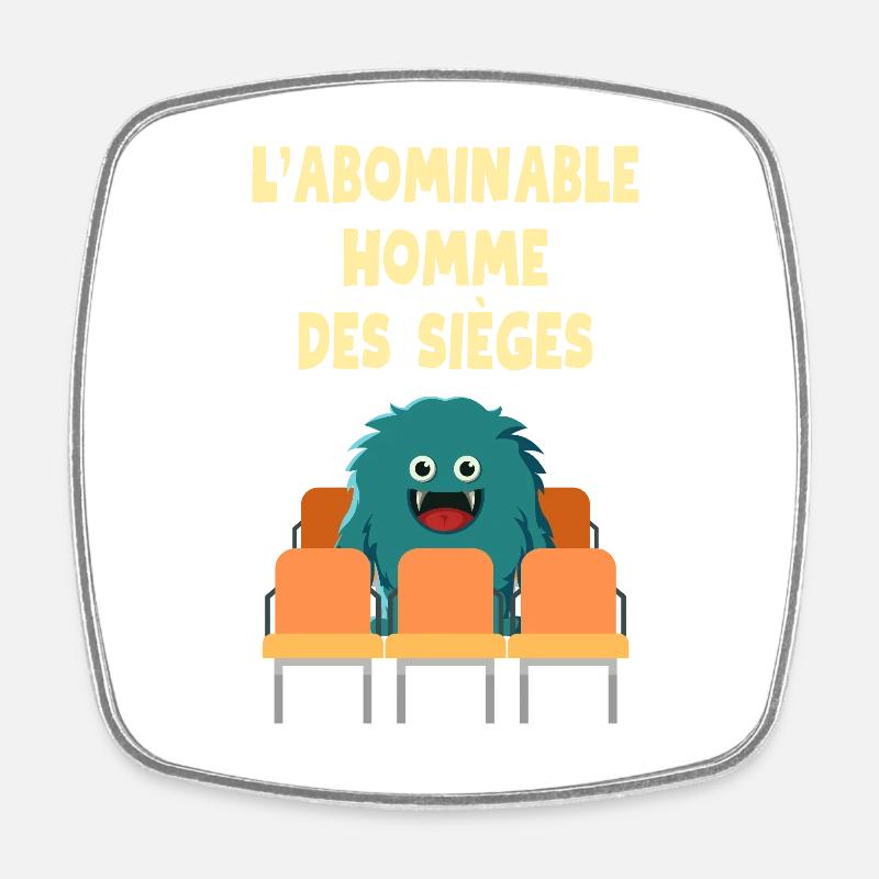 Der abscheuliche Mann der Belagerungen - Viereckiger Kühlschrankmagnet - Weiß