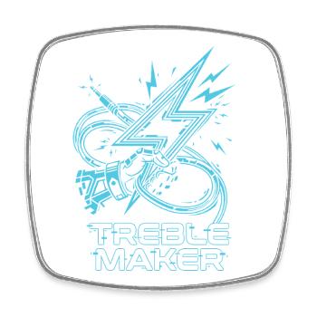 Treble Maker Digital Audio Pun Musician - Square fridge magnet - white - Front