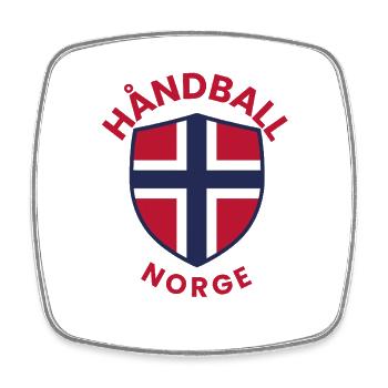 Norway's handball shield with the Norwegian flag - Square fridge magnet - white - Front