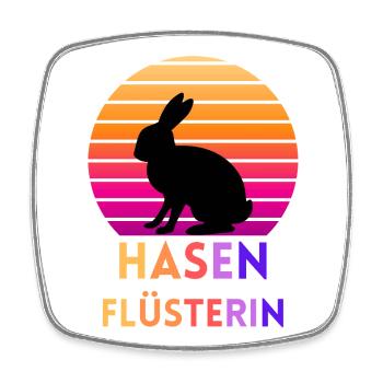 Bunny Whisperer - Square fridge magnet - white - Front