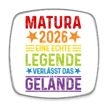 Matura 2026: Real legend leaves the site - Square fridge magnet - white - Front