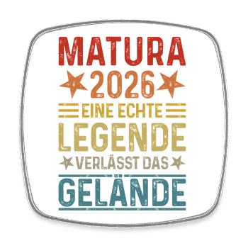 Matura 2026 A legend leaves the site - Square fridge magnet - white - Front