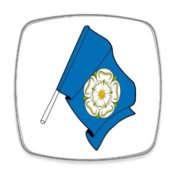 Flagge von Yorkshire - Viereckiger Kühlschrankmagnet - Weiß - Vorne