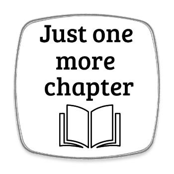 Just One More Chapter - Funny Book Lover Q - Viereckiger Kühlschrankmagnet - Weiß - Vorne