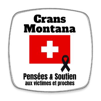 Suisse, je suis Suisse, solidarité - Magnet carré - blanc - Devant
