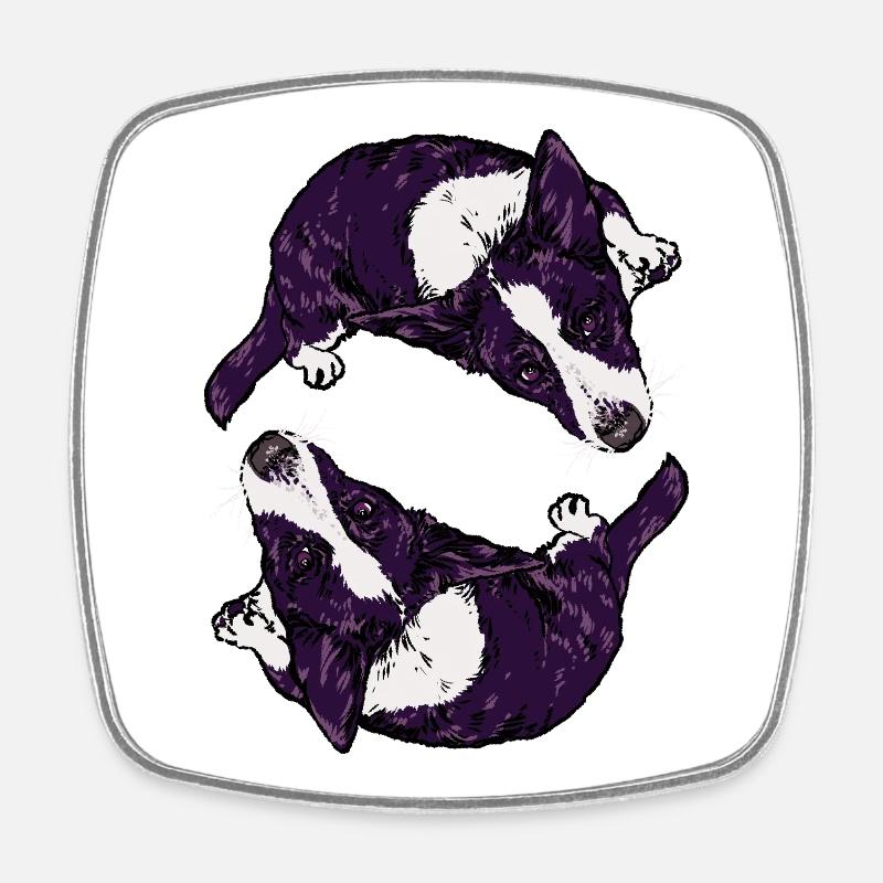 CORGIS - Square fridge magnet - white