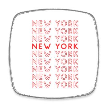Diagramme de la grille de New York - Magnet carré - blanc - Devant
