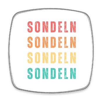 Sondeln__T-chemise - Magnet carré - blanc - Devant