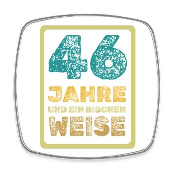 46 - Square fridge magnet - white - Front