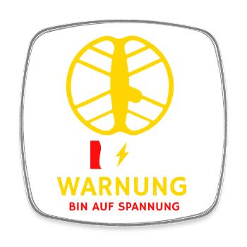 Sondeln_Low_Battery_Warning_T-chemise - Magnet carré - blanc - Devant