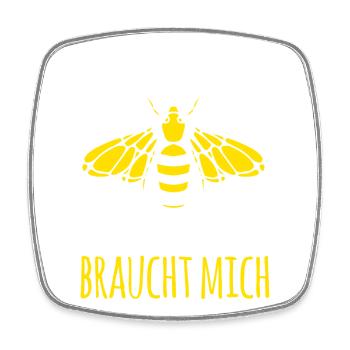Keine Zeit mein Volk braucht mich Imker Imkerei - Viereckiger Kühlschrankmagnet - Weiß - Vorne