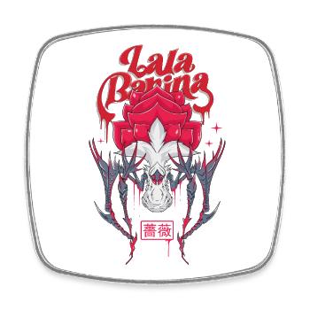 Floral Monster - Square fridge magnet - white - Front