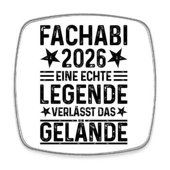 Fachabi 2026: A legend leaves the site - Square fridge magnet - white - Front