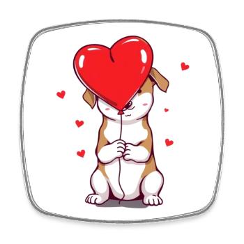 Cadeau pour la fête des mères : Idée de cadeau pour la fête des mères - Magnet carré - blanc - Devant