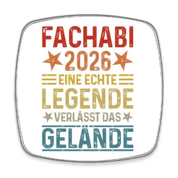 Fachabi 2026 - Une légende quitte le site - Magnet carré - blanc - Devant