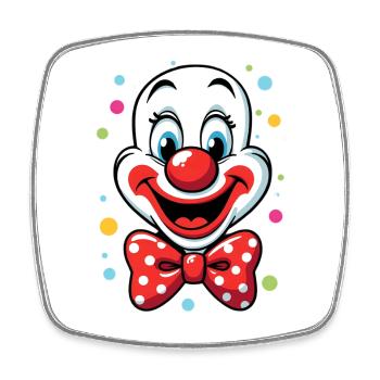 Carnival Clown Costume Carnival Carnival - Square fridge magnet - white - Front