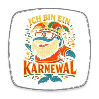 Kölner Karneval Fasching Karnewal Geschenk  - Viereckiger Kühlschrankmagnet - Weiß - Vorne