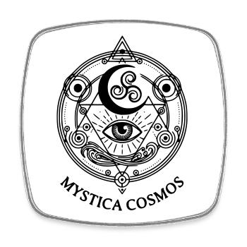 Mystica Cosmos - Viereckiger Kühlschrankmagnet - Weiß - Vorne