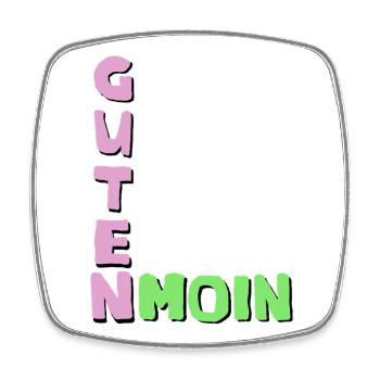 Good morning - Square fridge magnet - white - Front