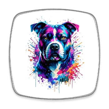 American Staffordshire Terrier - Square fridge magnet - white - Front