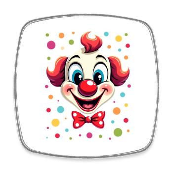 Carnival Clown Costume Carnival Carnival - Square fridge magnet - white - Front