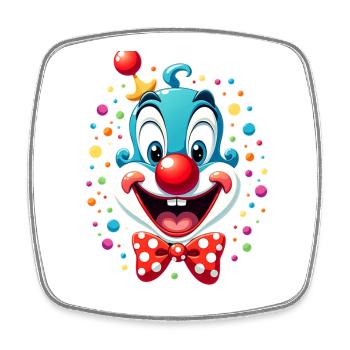 Karneval Clown Kostüm Fasching Fastnacht - Viereckiger Kühlschrankmagnet - Weiß - Vorne