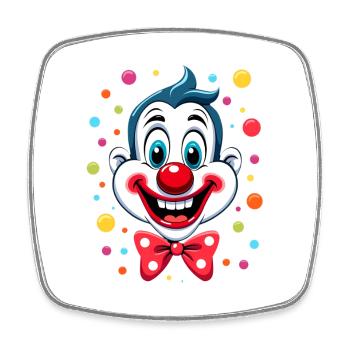 Karneval Clown Kostüm Fasching Fastnacht - Viereckiger Kühlschrankmagnet - Weiß - Vorne