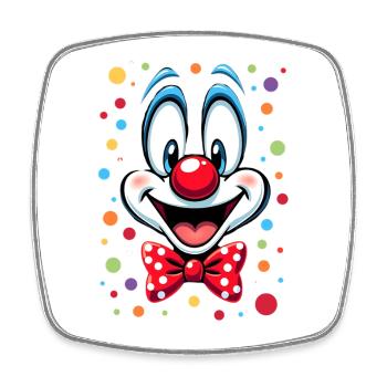 Carnival Clown Costume Carnival Carnival - Square fridge magnet - white - Front