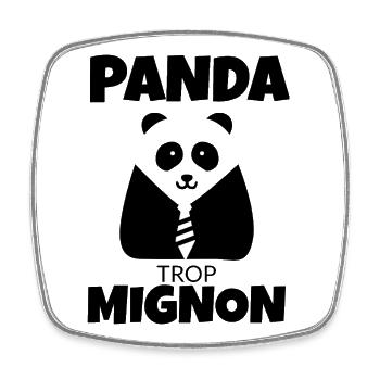 Panda Too Cute - Square fridge magnet - white - Front
